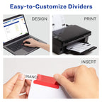Avery® Paper Dividers, Insertable Big Tab™, 8-Tab, Color, 1 Set