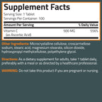 Bronson Vitamin C 500 mg Immune & Antioxidant Support, Non-GMO, 250 Tablets | Daily Vitamin C Replenishment, Vegetarian Formula, Gluten-Free & Soy-Free