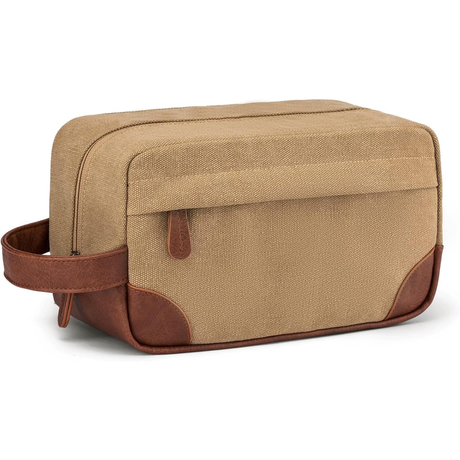 Buy now Vorspack Travel Toiletry Bag - Hanging Toiletry Bag for Men Water Resistant Canvas Shaving Bag with Large Capacity for Travel - Black Medium Brown at indiglob india
