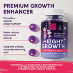 Height Growth Gummies with Melatonin - Kids Sleep Gummies with Ashwagandha