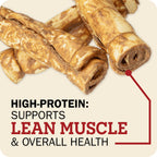 Redbarn Large Beef Cheek Rolls, Chicken & Carrot Flavor Dog Chew, 4 Pack