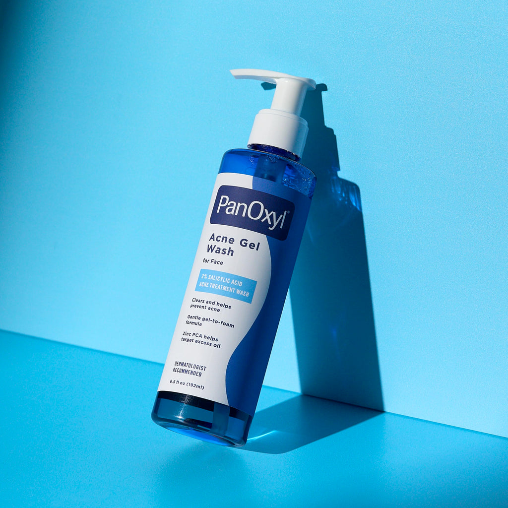 PanOxyl Acne Gel Wash, 2% Salicylic Acid, For Face, 6.5 fl oz | Gel-to-Foam Cleanser, Clears & Helps Prevent Acne, Mattifies with Zinc PCA, Reduces Redness, Nourishes Skin, All Skin Types