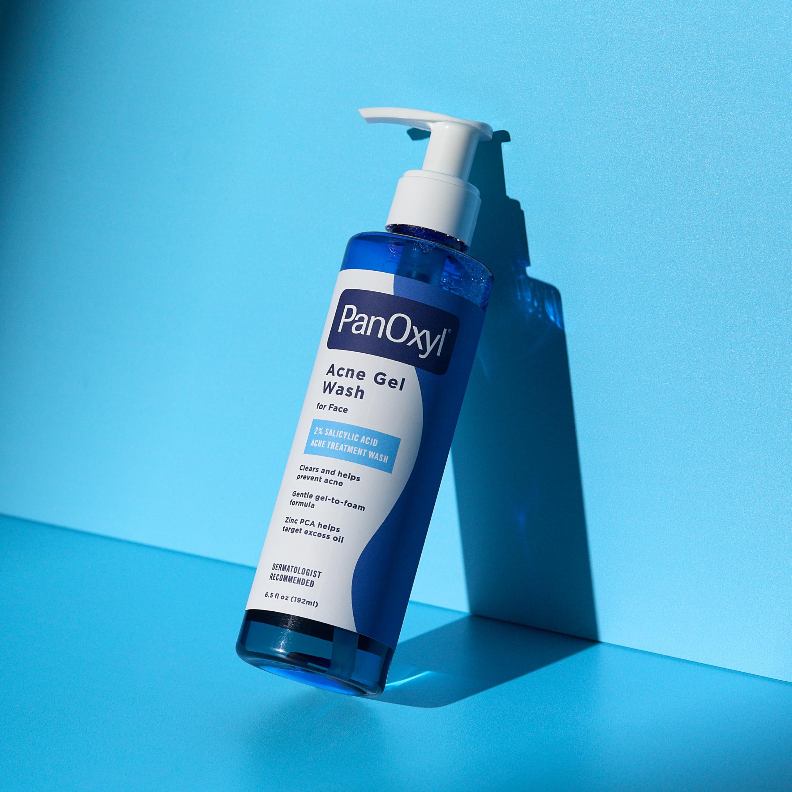PanOxyl Acne Gel Wash, 2% Salicylic Acid, For Face, 6.5 fl oz | Gel-to-Foam Cleanser, Clears & Helps Prevent Acne, Mattifies with Zinc PCA, Reduces Redness, Nourishes Skin, All Skin Types