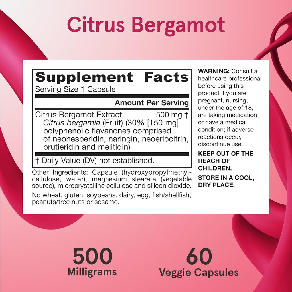 Buy now Jarrow Formulas Citrus Bergamot 500 mg - 60 Servings (Veggie Caps) - Antioxidant Support for Cardiovascular & Metabolic Health - Dietary Supplement - Gluten Free - Use QH-Absorb at indiglob india