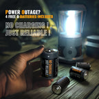 innofox LED Camping Lantern, 1500 LM Lanterns for Power Outages with 4 D Batteries Included, Battery Powered Lantern Flashlight with 4 Light Modes, Weatherproof Tent Light for Storms and Hurricanes