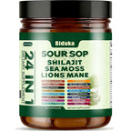 24-in-1 Soursop Capsules with Shilajit, Sea Moss, Lions Mane, Ashwagandha, Elderberry, Vitamin C, D3 & Magnesium | 20:1 Extracts | Daily Wellness Support for Adults | Non-GMO