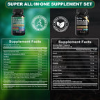 Boysea.Shilajit and Sea Moss Bundle - Sea Moss, Black Seed Oil, Ashwagandha, Ginger & Shilajit, Rhodiola Rosea, All in 1 Supplements - 540 Count