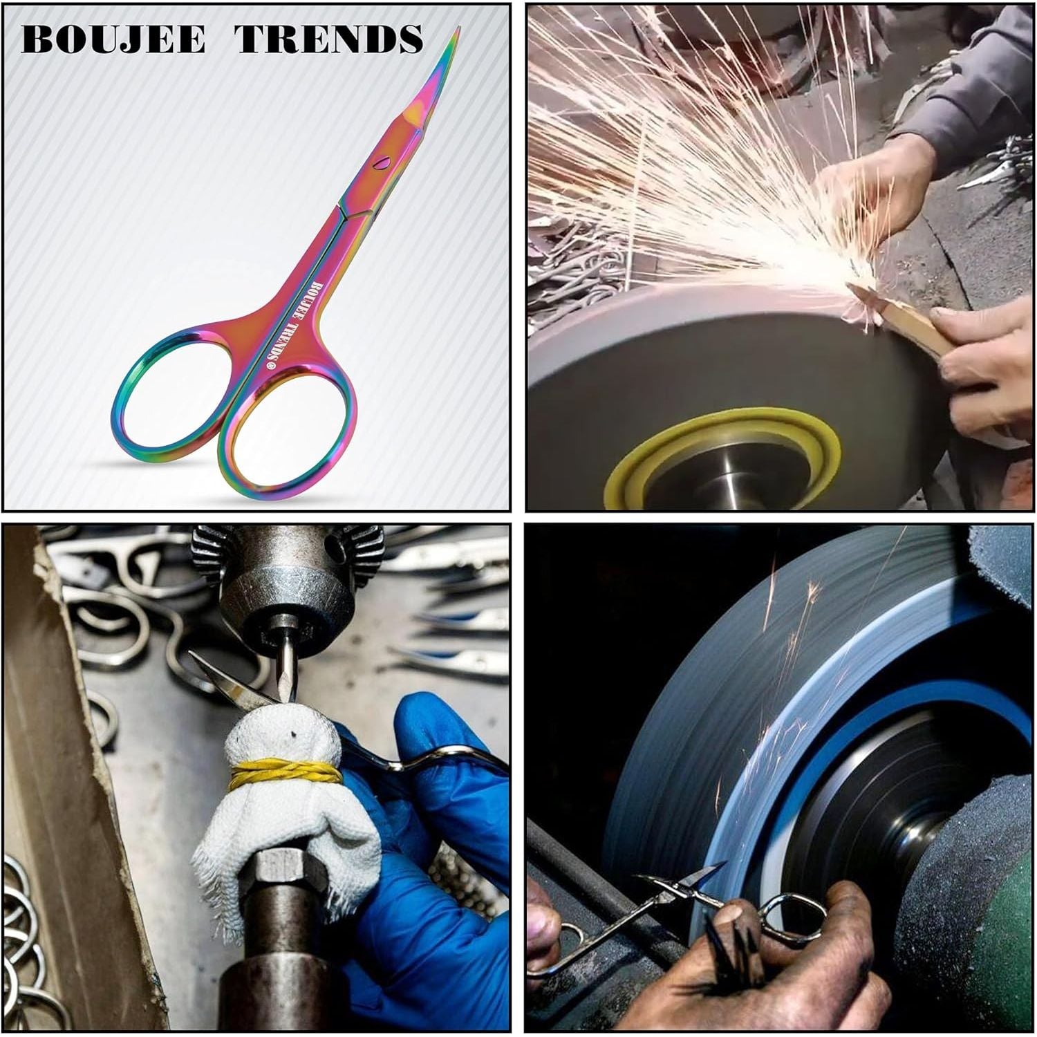 Buy now Cuticle Scissors, Eyebrow False Eyelashes Mustache Facial Nose Ear Hair Grooming Multi-Purpose Beauty Scissors, Small Manicure Pedicure Curved Extra Sharp Fine Blades Professional Shears for Men Women at indiglob india