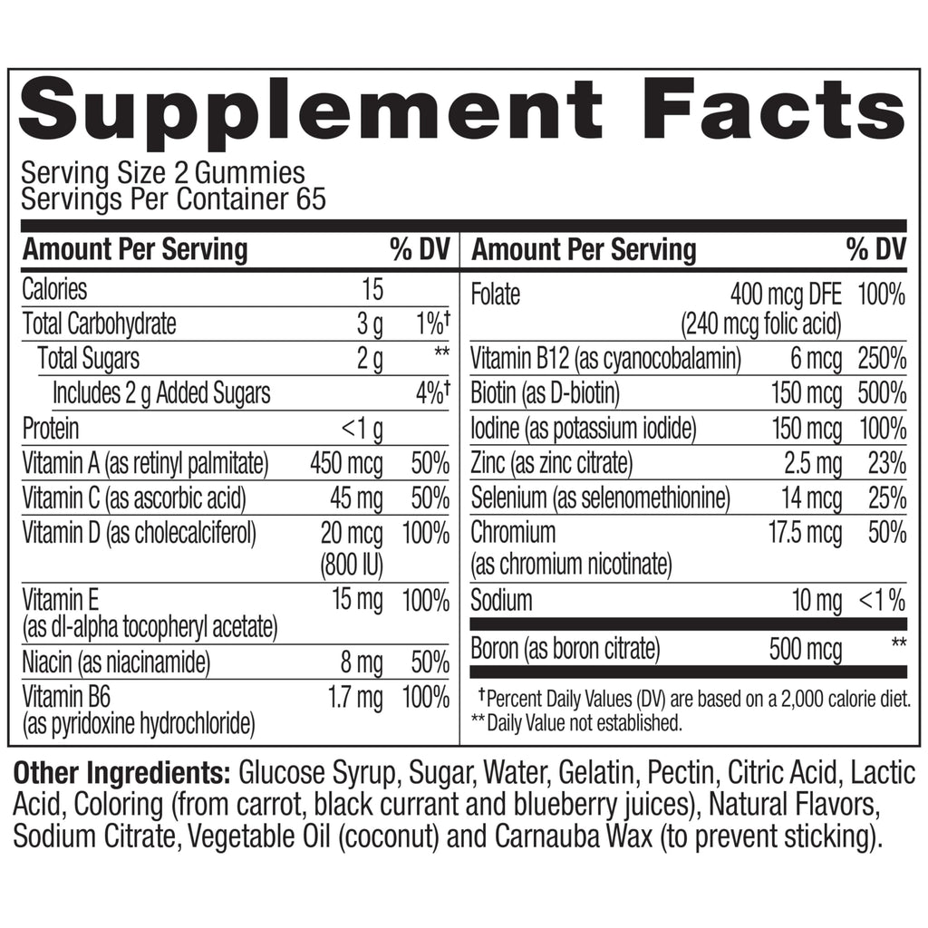 Buy now OLLY Women's Daily Multivitamin Gummy, Vitamins A, D, C, E, Biotin, Folic Acid, Adult Chewable Vitamin, Berry Flavor, 65 Day Supply - 130 Count at indiglob india