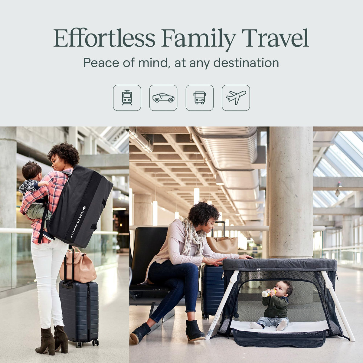 Guava Lotus Travel Crib with Lightweight Backpack Design | Baby Travel Bed