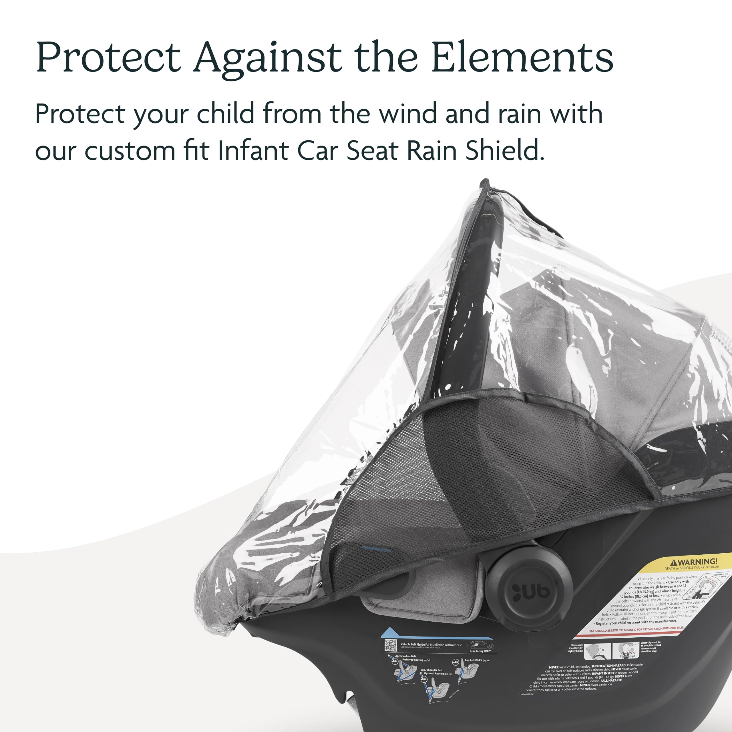 Buy now UPPAbaby Rain Shield for Mesa and Aria Infant Car Seat Carriers - Waterproof and Windproof Coverage - Ventilated Design - Quick Attachment at indiglob india
