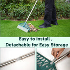 YEELOR Artificial Grass Rake Innovative Double Sided Turf Rake, 60-Inch Adjustable Handle for Cleaning and Fluffing Artificial Turf, Lawns, Carpets, Patios - Removes Leaves, Pet Hair & Debris