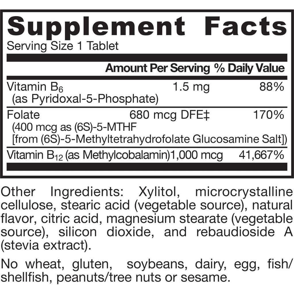 Jarrow Methyl B-12 & Methyl Folate Supplement, 100 Chewable Tablets | Bioactive Vitamin B12 & B9 Supplement, Supports Cellular Energy Production, Healthy Brain Function & Metabolism, 100 Servings
