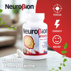 60 Caps Neurobion Energy - Amino Acids Vitamin B1 B2 B6 B12 - Increases Brain Alertness & Stamina | One a day supports normal metabolism and nervous system function; sealed, authentic import