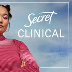 Secret Clinical Strength 100HR Sweat & Odor, Invisible Solid Antiperspirant & Deodorant for Women, 3X Stress Protection with Hyaluronic Acid, PH Balanced, Completely Clean Scent, 0.5 oz