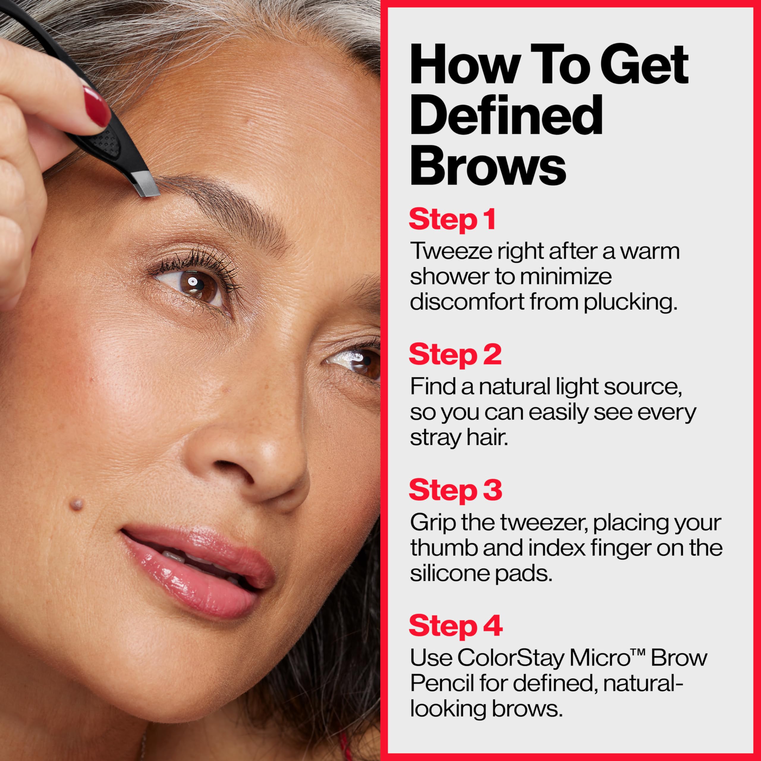 Buy now Revlon Comfort and Control Tweezer, Easy to Use Eyebrow Tool with Wide Grip, 1 count at indiglob india