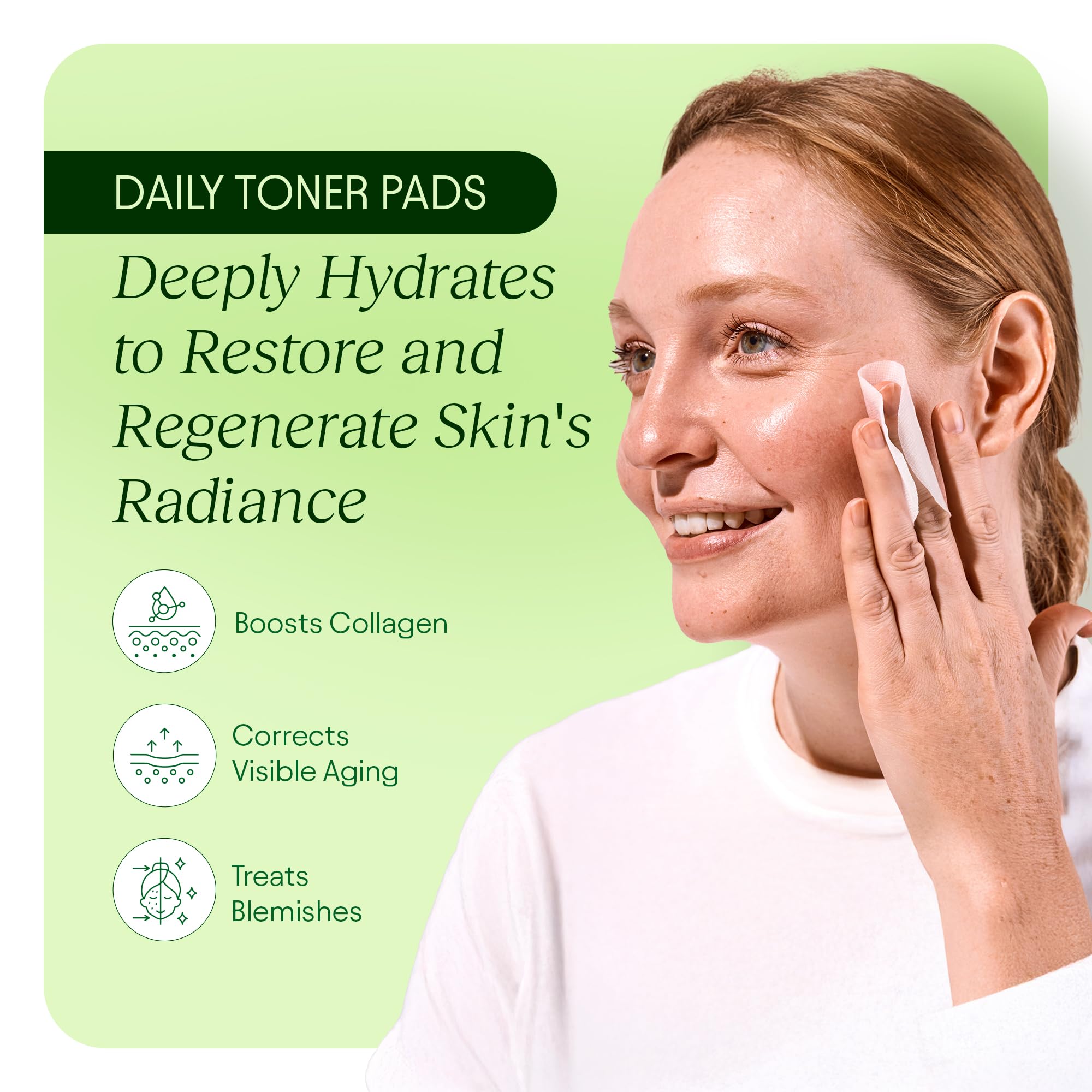 JIYU Toner Pads - Korean Skincare for Dark Spots, Wrinkles & Dull Skin - Hydrating Facial Treatment with Snail Mucin, Niacinamide, Peptides & Centella - 100 Count
