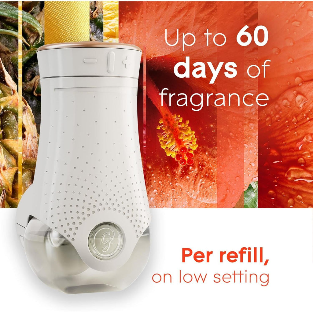 Buy now Glade PlugIns Refills Air Freshener Starter Kit, Hawaiian Breeze, Scented and Essential Oils for Home and Bathroom, 0.67 Fl Oz, 1 Warmer + 1 Refill at indiglob india