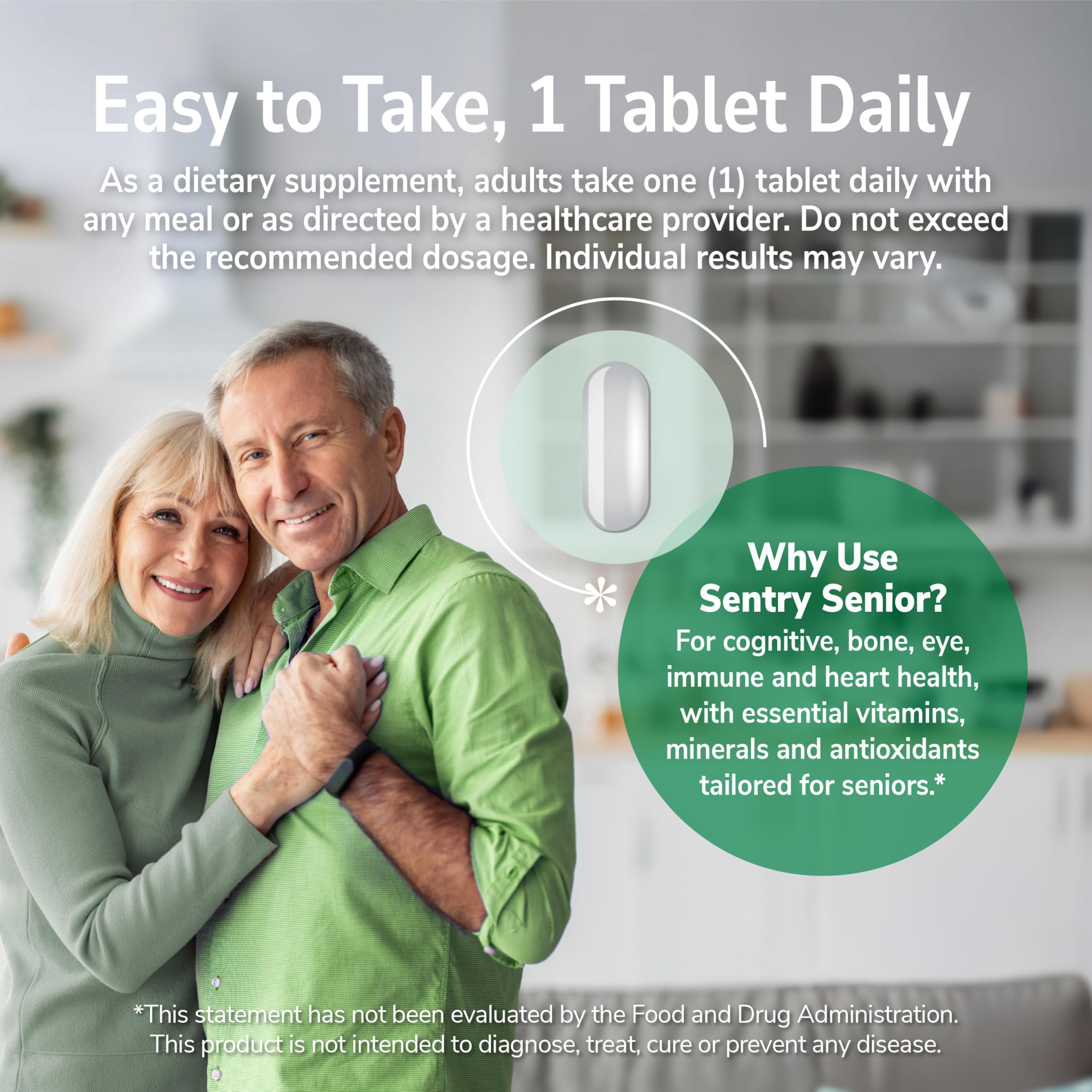 21st Century Sentry Senior Multivitamin, Adults 50+, 265 Tablets | Complete Daily Multivitamin & Multimineral, Compare VS. Centrum® SILVER Adults, Adults 50 Plus, Supports Heart, Eye