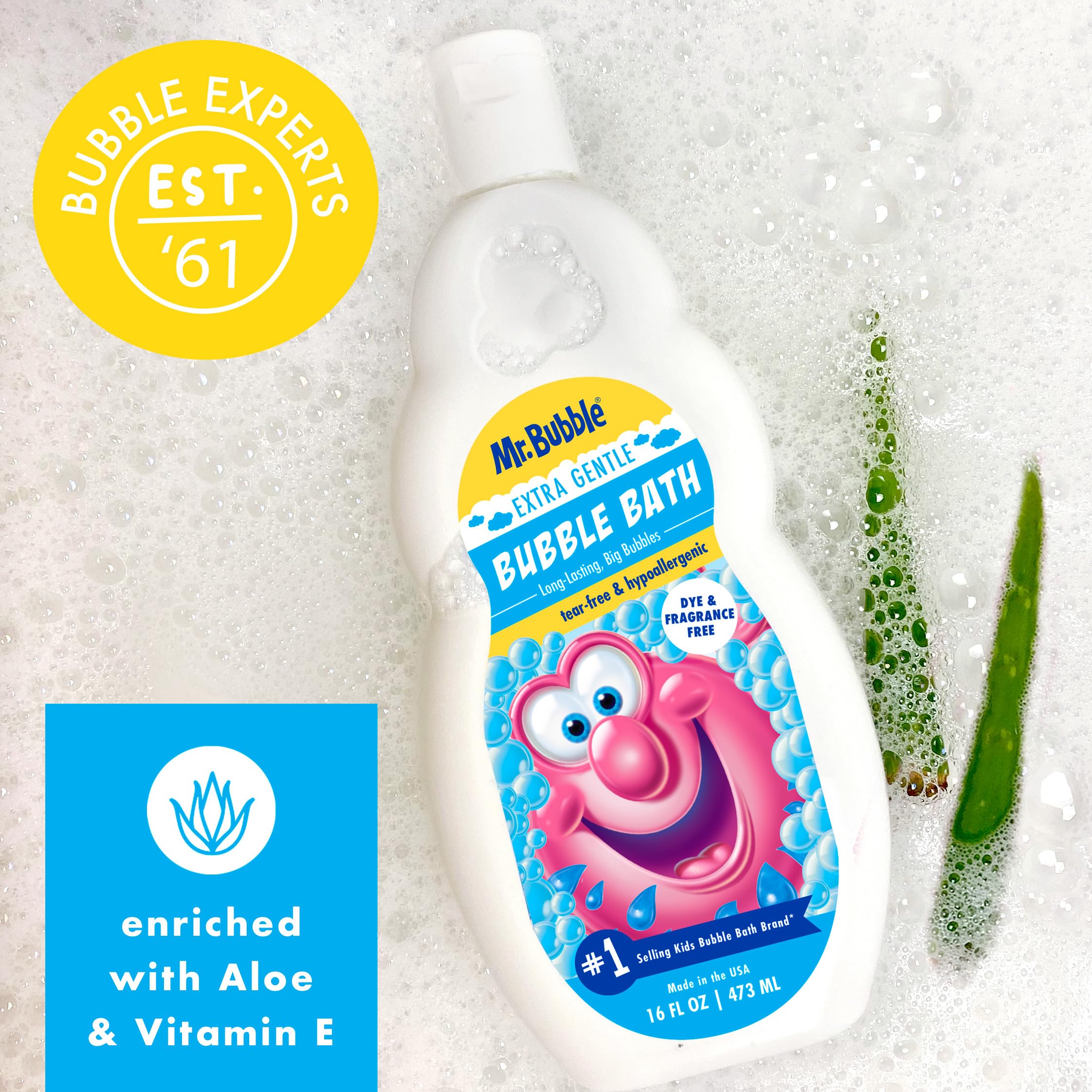 Buy now Mr. Bubble Extra Gentle Bubble Bath - Hypoallergenic, Tear Free Bubble Bath Solution Perfect for Sensitive Skin (Pack of 2 Bottles, 16 fl oz Each) at indiglob india