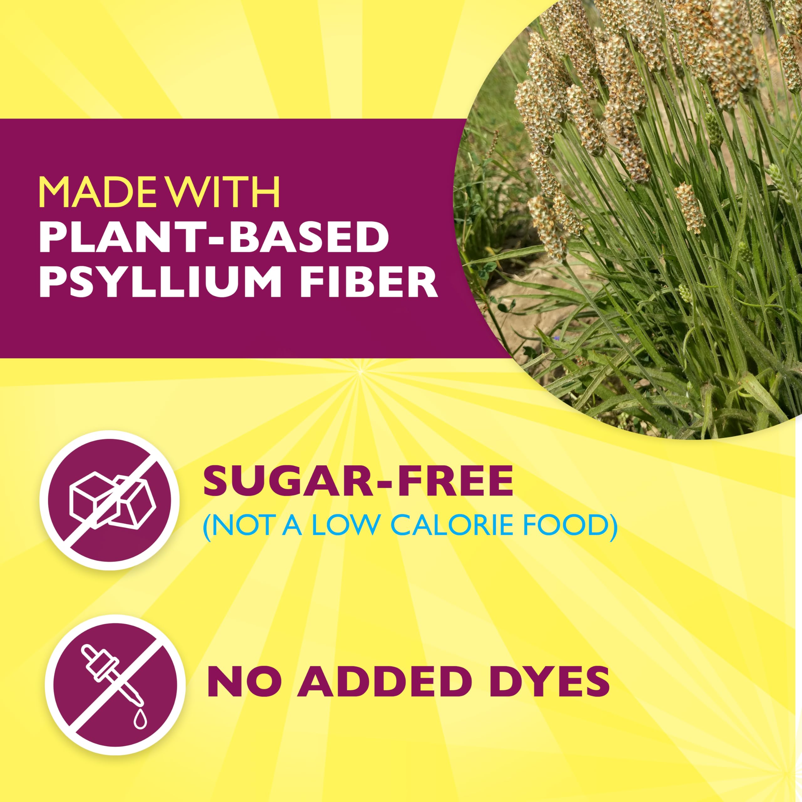 Metamucil 4in1 Lemonade Flavored Fiber Supplement Powder, Fiber Powder for Promote Digestive Health and Regularity*, Sugar-Free, Naturally Sourced Psyllium Fiber, 180 teaspoons