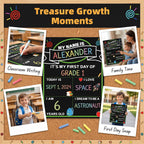 VUSIGN First Day of School Sign, Double-Sided Chalkboard with 5 Markers