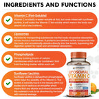 Wholesome Wellness Liposomal Vitamin C Capsules (200 Pills 1500mg Buffered) High Absorption, Immune System & Collagen Booster, High Dose Fat Soluble Immunity Support Ascorbic Acid, Natural Vegan
