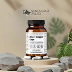 Santa Cruz Paleo, Zinc & Copper Mineral Supplement, High Absorption Formula, Zinc Supplement for Skin & Hair, L Methionine, Copper Gluconate, Trace Minerals, Gluten Free, Keto, Paleo, 60 Capsules