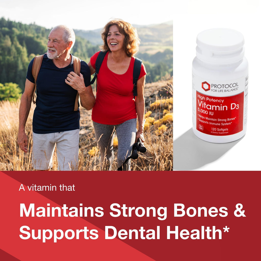 PROTOCOL FOR LIFE BALANCE Vitamin D3 5,000 IU, Bone Health*, 120 Softgels