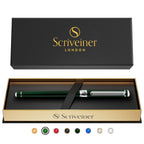 Buy now Scriveiner Black Lacquer Rollerball Pen - Stunning Luxury Pen, Real Gold Plating, Schmidt Ink Refill, Best Roller Ball Gift Set for Men & Women, Professional, Executive Office, Nice Pens at indiglob india