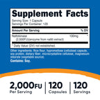 Nutricost Nattokinase 2,000FU, 120 Capsules, Gluten Free, GMO-Free | Vegetarian Friendly