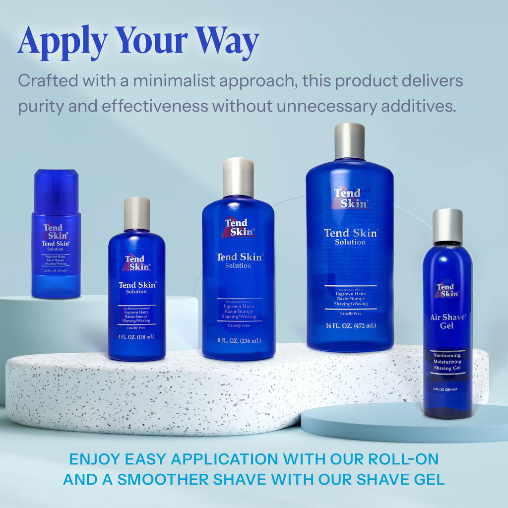 Tend Skin Solution for Razor Bumps and Ingrown Hair, 4 Oz | Solution for Unsightly Razor Burns, Post Shaving and Waxing Toner, Deodorant, Made in USA