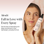 Buy now Kitsch Argan Milk Leave In Conditioner Spray â€“ Hair Detangler Spray for Curly, Wavy, Fine, Dry & Damaged Hair - Silicone-Free | Ideal Gifts for Women - 6.3oz at indiglob india