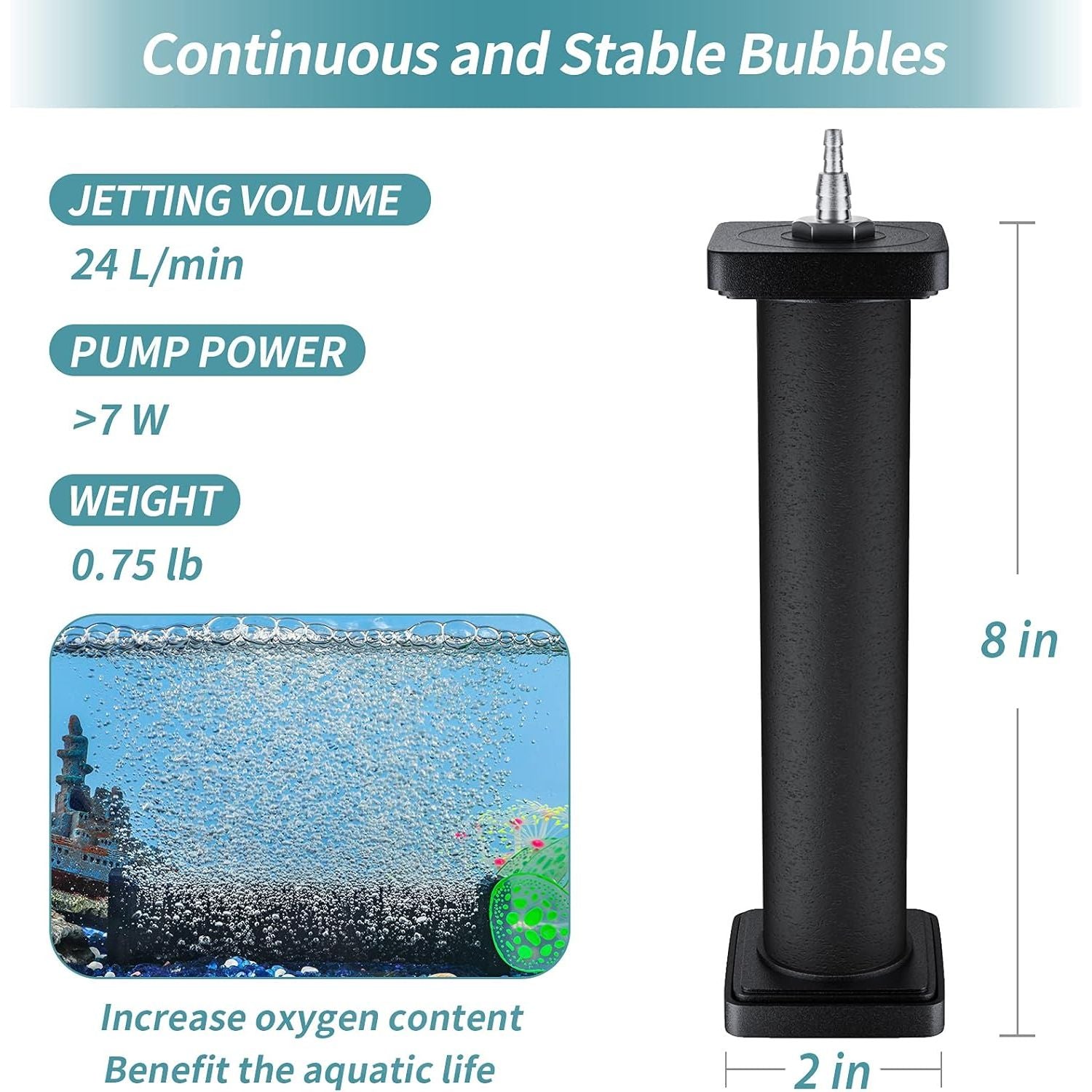 Buy now Pawfly Aquarium 8 Inch Air Stone Cylinder for Larger Pump Bubble Diffuser for Outdoor Pond Garden Circulation System and Large Fish Tanks at indiglob india