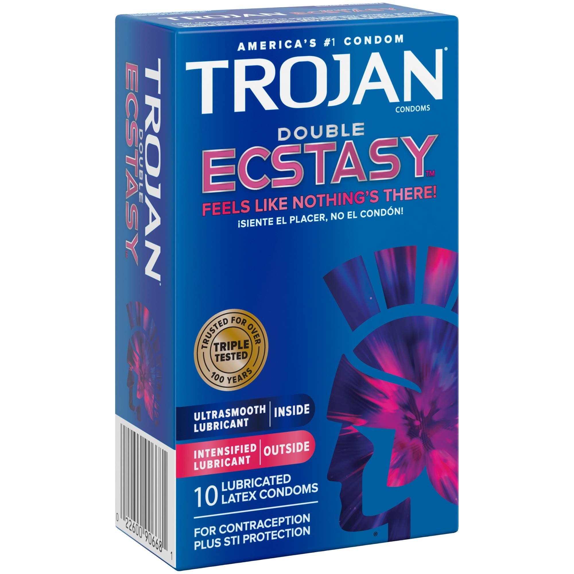 Buy now Trojan Ecstasy Heat Latex Lubricated Ribbed Condoms for Men with Warming Lubricant for a Heightened Experience, Helps Reduce Risk of Pregnancy and Sexually Transmitted Infections (STIs), 10 Count at indiglob india