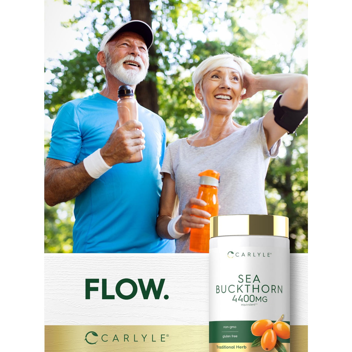 Carlyle Sea Buckthorn Oil Capsules | 200 Softgels | Non-GMO, Gluten Free