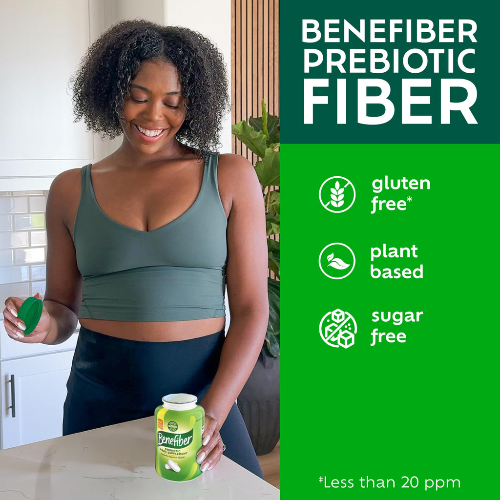 Benefiber Prebiotic Fiber Supplement Caplets, 84 count | Plant-based Prebiotic Fiber, Supports Gut Health by Nourishing Good Gut Bacteria, GLP-1 Support for Digestive Health