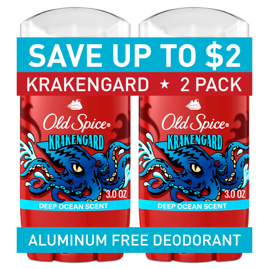 Old Spice Aluminum Free Deodorant for Men, 24/7 Long-Lasting Freshness & Scent, Long Lasting Protection to Help Fight Odors, Legendary Fragrance, Wolfthorn Sweet Citrus Scent, 3 oz (Pack of 2)
