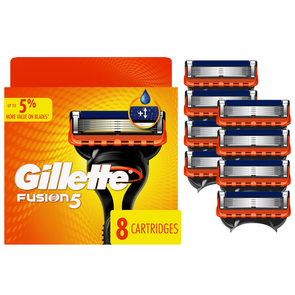 Gillette Fusion5 Mens Razor Blade Refills, 12 Count, Lubrastrip for a More Comfortable Shave