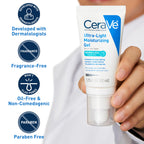 CeraVe Ultra-Light Moisturizing Gel, Niacinamide Face Moisturizer, 1.75oz | Oil-Free Hyaluronic Acid & Ceramide Gel Skin Care Formula Hydrates To Act As A Lightweight Moisturizer For Oily Skin