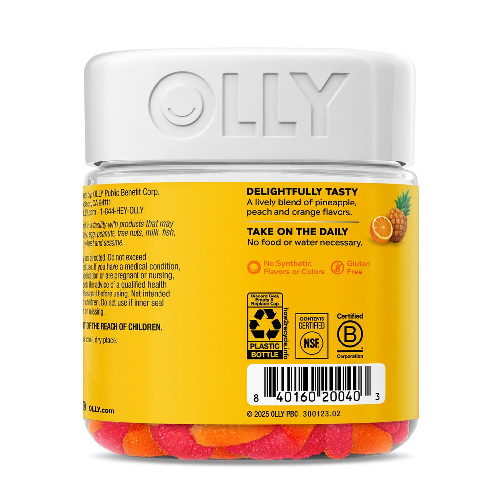 OLLY Hello Happy, Mood Support Gummies for Adults*, Vitamin D - 60 Count