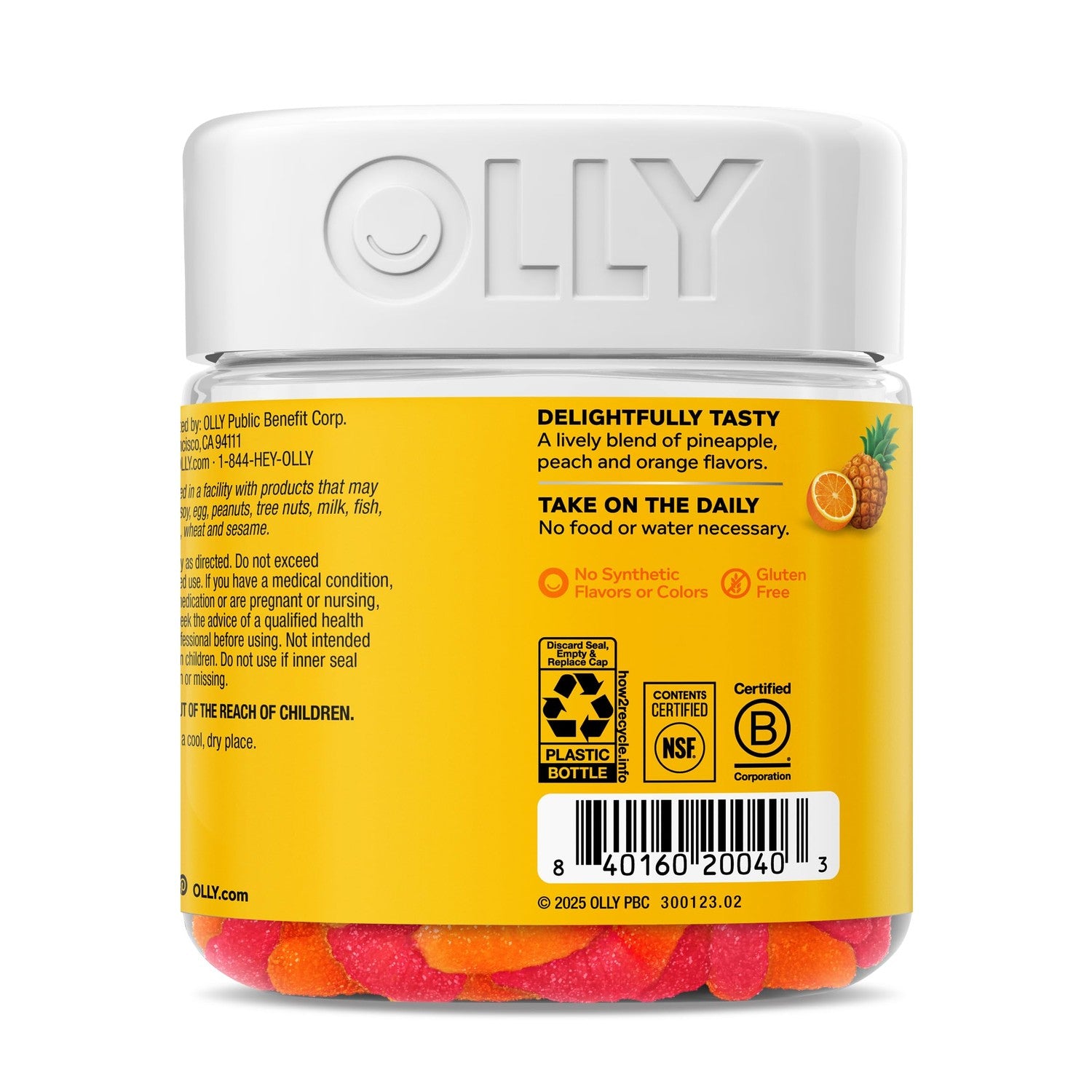 OLLY Hello Happy, Mood Support Gummies for Adults*, Vitamin D - 60 Count