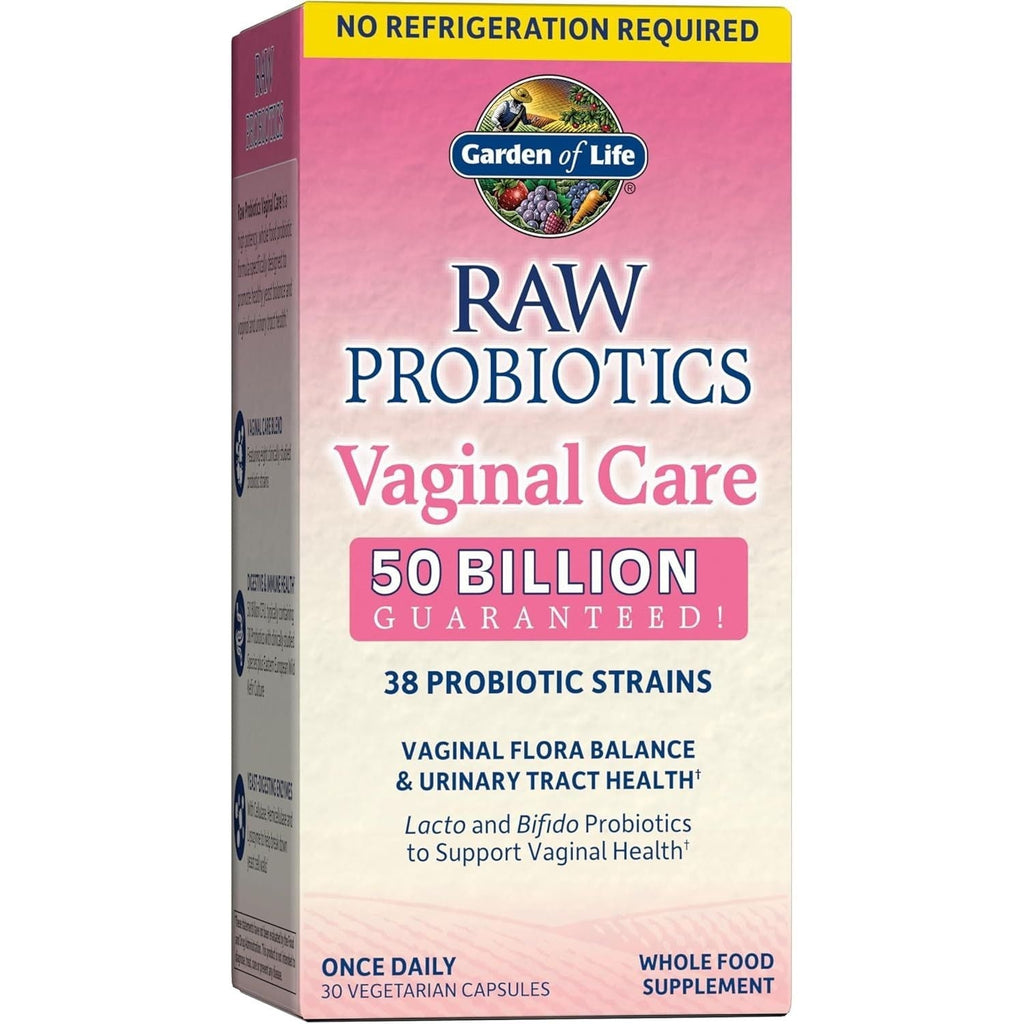 Buy now Garden of Life RAW Probiotics Vaginal Care Shelf Stable - 50 Billion CFU Guaranteed Through Expiration, Acidophilus - Once Daily - Certified Gluten Free - No Refrigeration - 30 Vegetarian Capsules at indiglob india