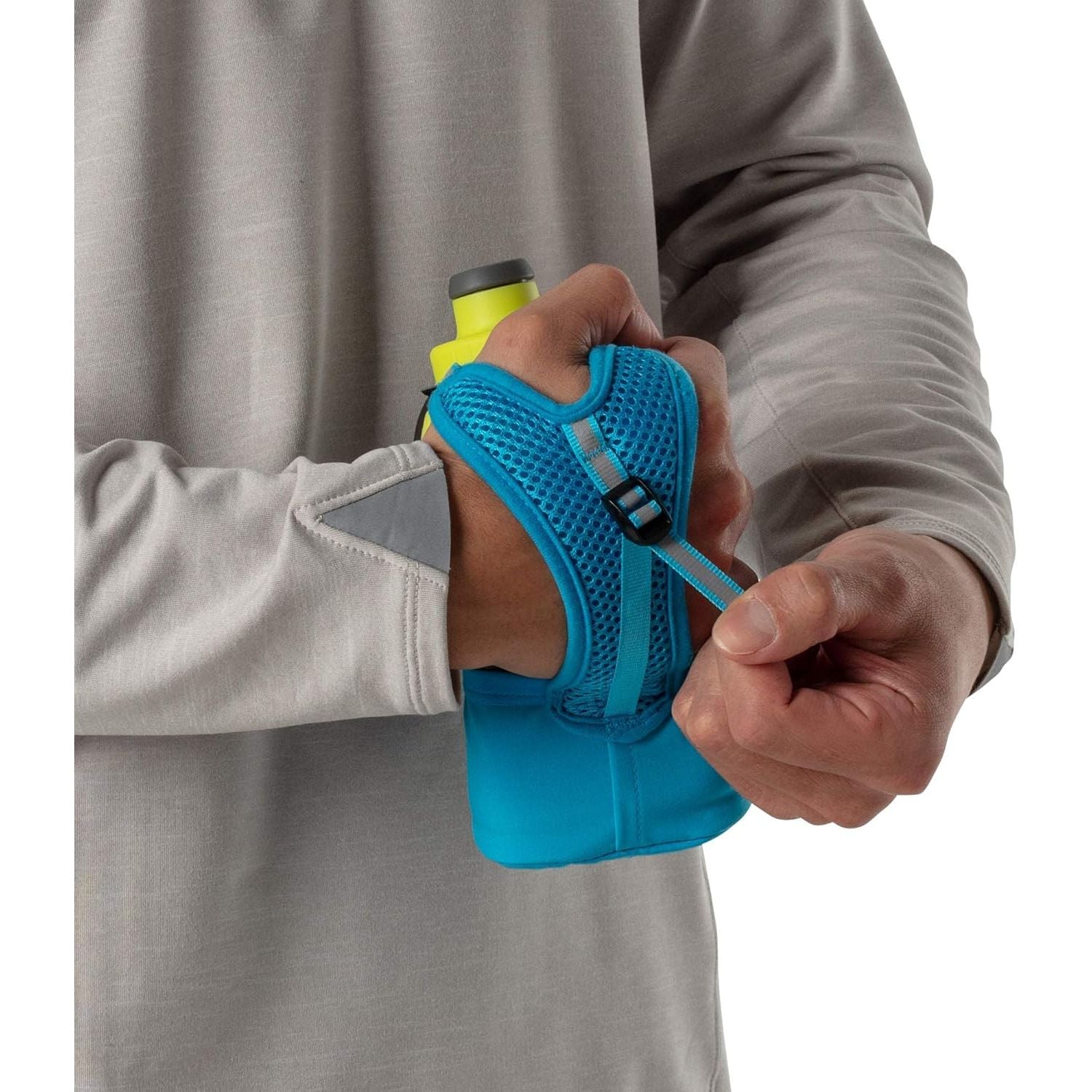 Buy now Nathan Running Handheld Water Bottle Adjustable No-Grip Quick Squeeze Lite Hand Strap. 12 oz Insulated Water Bottle. Reflective Hydration at indiglob india