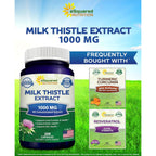 Buy now aSquared Nutrition Milk Thistle Supplement 1000mg-200 Capsules,Max Strength 4X Concentrated Extract 4:1 Milk Thistle Seed Powder Herb Pills, 1000 mg Silymarin Extract for Liver Support, Cleanse, Detox at indiglob india