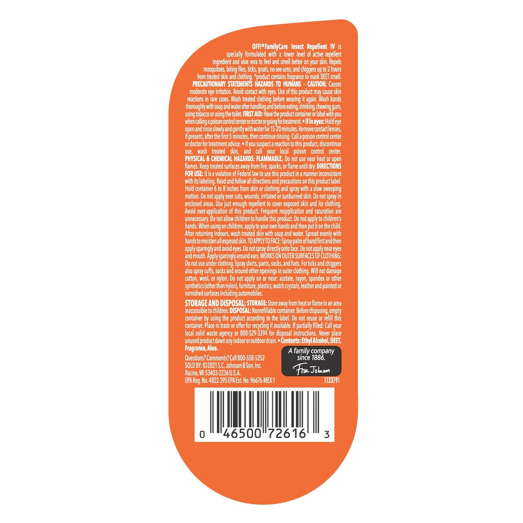 OFF! Family Care Insect & Mosquito Repellent Bug Spray, 9 oz
