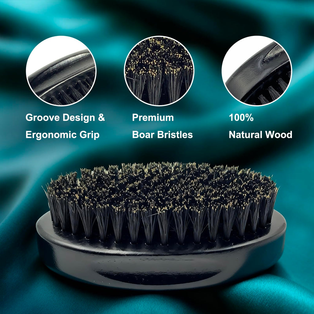 4.3 IN Natural Boar Bristle Beard Brush for Men
