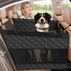 Dog Car Seat for Large Medium Dogs, Hard Bottom Back Seat Extender