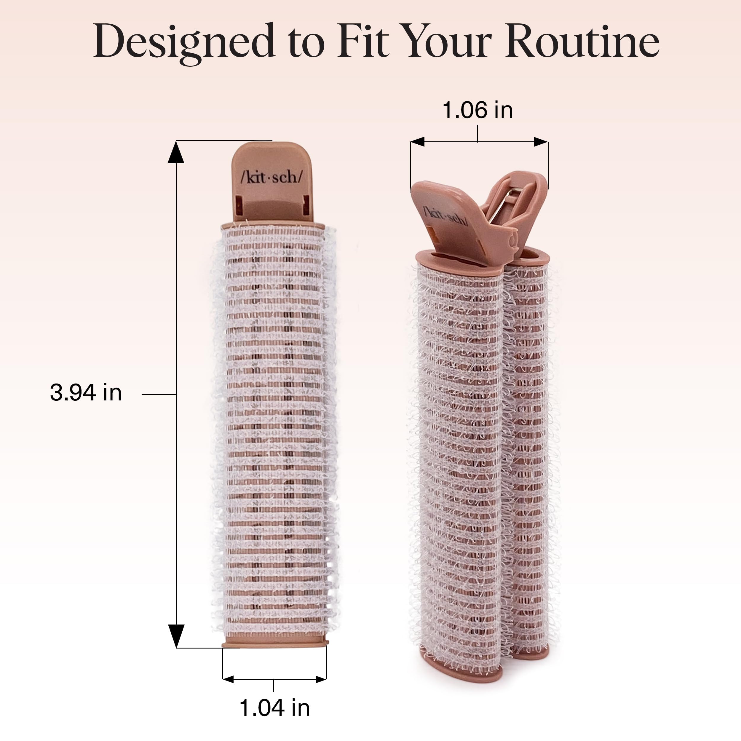 Buy now Kitsch Volumizing Hair Clips for Women - Hair Rollers for Volume & Curls - Volumizing Hair Products, Hair Roller Clips for Effortless Curls That Last - 2pc, Terracotta at indiglob india