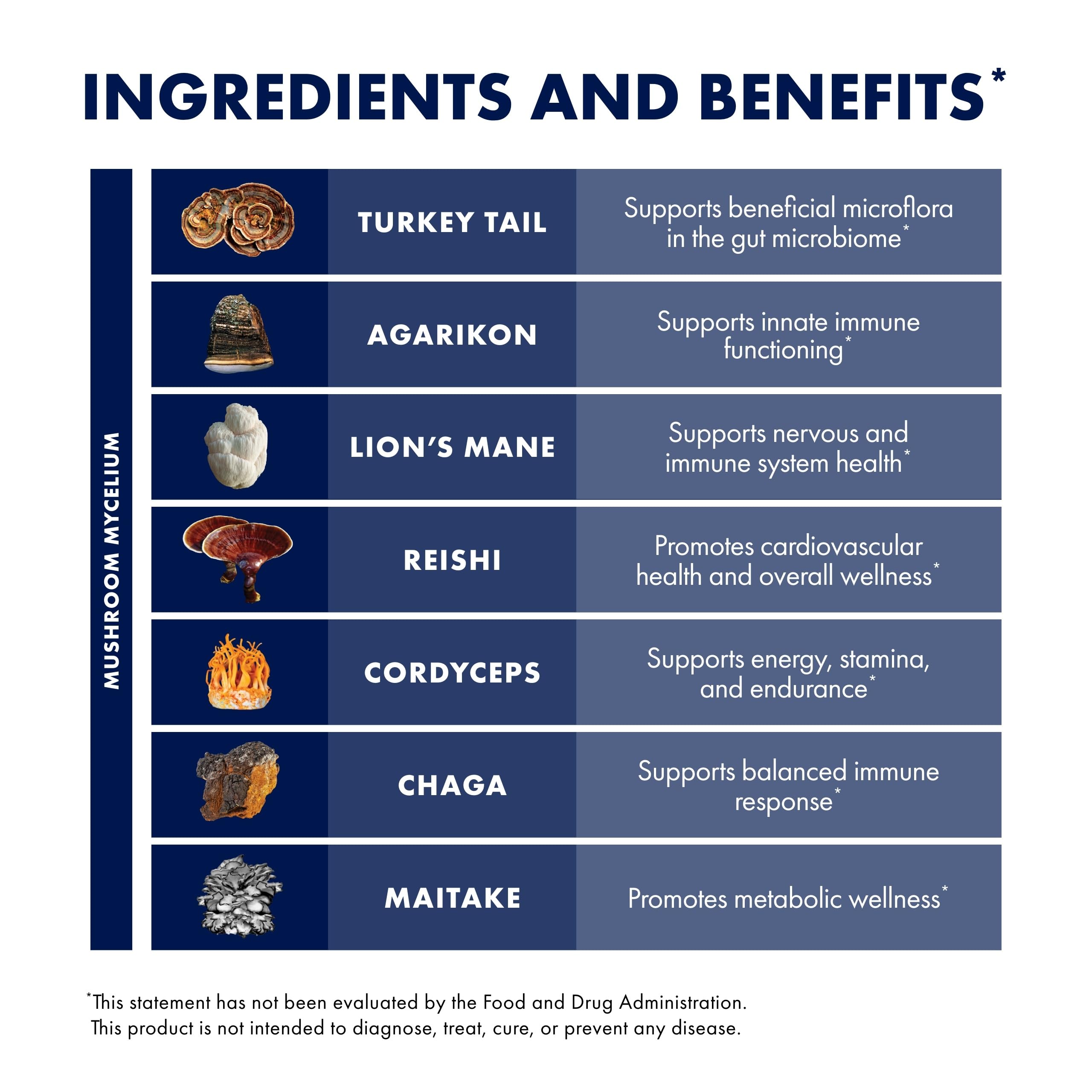 Host Defense MyCommunity Capsules, Immune Support, 30 Capsules | 17 Species Blend Organic Mushroom for Immune Support, 15 Servings